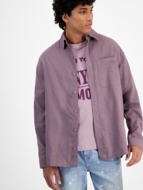 Mode of One Men's Relaxed-Fit Flannel Shirt,SIZE S NWT